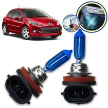 Lampada Super Branca Farol de Milha H11 8500k Peugeot 207