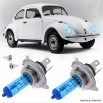 Lampada Super Branca Fusca 1959 Ate 1996 Farol Simples H4