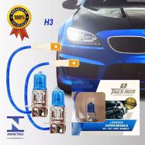 Lâmpada Super Branca H3 55w 12v Efeito Xenon Premium Inmetro Lâmpada Super Branca H3 55w 12v Efeito Xenon Premium Inmetro