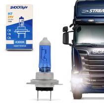 Lâmpada Super Branca H7 4300K 70W 24V Efeito Xênon Aplicação Farol Caminhão Original - Shocklight Lâmpada Super Branca H7 4300K 70W 24V Efeito Xênon Aplicação Farol Caminhão Original - Shocklight