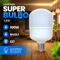 Lâmpada Super Bulbo Led 100W Bivolt E27 Branco Frio 6500k Lâmpada Super Bulbo Led 100W Bivolt E27 Branco Frio 6500k