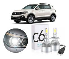 Lampada Super Led Branco Chicote Plug Baixo Ou Alto Modelo T-cross 2019 2020 2021 2022