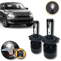 Lâmpada Super Led Farol Alto E Baixo H4 6000k Citroen Basalt