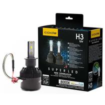 Lampada Super Led H3 8000K 6400 Lumens Code New Generation
