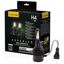 Lampada Super Led H4 4300K 6400 Lumens Code New Generation