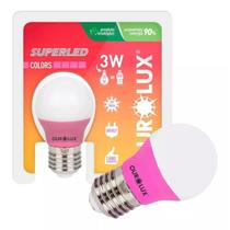 Lâmpada Super Led S30 Bolinha 3W Bivolt Colors E27 Rosa