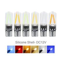 Lâmpada Super Pingo T10 COB Filamento com Proteção de Silicone - 12V - Cores Variadas