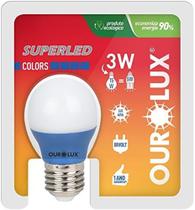 Lâmpada Superled Ourolux Color E27 Azul 5W