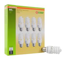 Lâmpada Sylvania CFL T2 Twist 13 W 850 lm 2700 K, pacote com 8