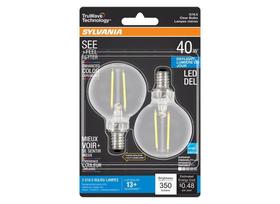 Lâmpada SYLVANIA G16.5 4W 120V 2700K regulável, pacote com 2