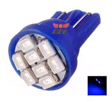 Lampada t10 8 led w5w azul 12v