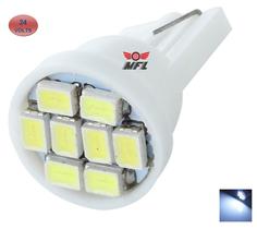 Lampada t10 8 led w5w branco 24v - MFL