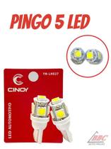 Lampada T10 Torre 5 Leds Pingo Branco Frio 6500k 12v