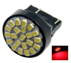 Lampada t20 22 led 1 2 polo 7440 7443 w21w vermelho 12v