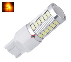 Lampada t20 33 led cree 1 2 polo 7440 7443 w21w laranja 12v