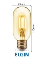 Lâmpada T45 Filamento LED 4W Bivolt 2200K Âmbar Elgin Lâmpada T45 Filamento LED 4W Bivolt 2200K Âmbar Elgin