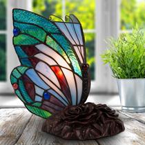 Lâmpada Tiffany Style Butterfly Stained Glass Lâmpada LED 4W