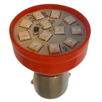 Lâmpada tipo 1034 12 leds vermleho 12v 21/5w 10 pçs 2 polos desencontrados meia luz freio