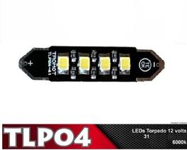 Lâmpada Torpedo LED 31mm Branco Frio 6000k 12V Lâmpada Torpedo LED 31mm Branco Frio 6000k 12V