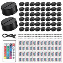 Lâmpada Tuanse 3D Night LED Base USB de 16 cores Lâmpada Tuanse 3D Night LED Base USB de 16 cores