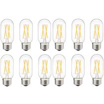 Lâmpada tubular LED LiveMax Dimmable 6W 600lm E26 4000K, pacote com 12