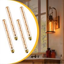 Lâmpada tubular LED UMLAEN T30 11,8 polegadas 5W 2700K E26, pacote com 4 Lâmpada tubular LED UMLAEN T30 11,8 polegadas 5W 2700K E26, pacote com 4