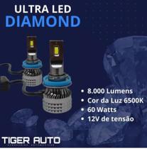 Lâmpada Ultra Led Diamond 6500k Canbus 60w Tiger Auto H4