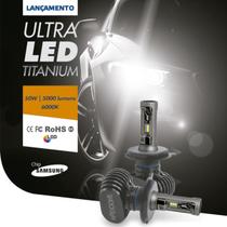 Lâmpada Ultra Led Titanium H8 Shocklight 6000k 10.000 Lúmens Com Alta Durabilidade e Dissipação de Calor