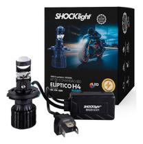 Lâmpada ultraled eliptico para moto nano h4 5000lm 6500k shocklight