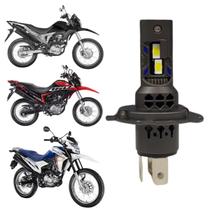 Lâmpada Ultraled H4 PK20 Farol Alto Baixo e Milha Headlight Moto Honda NXR 1:1 6000K 6500Lm Branco Lâmpada Ultraled H4 PK20 Farol Alto Baixo e Milha Headlight Moto Honda NXR 1:1 6000K 6500Lm Branco
