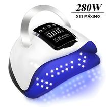 Lâmpada UV LED Profissional 280W para Secagem de Unhas - Sensor Automático