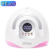 Lâmpada UV LED Profissional De 380W Para Secagem Rápida De Gel Com 4 Configurações De Timer E 90