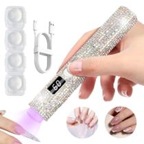 Lâmpada UV Portátil Recarregável para Unhas Peccera Mini com Glitter Lâmpada UV Portátil Recarregável para Unhas Peccera Mini com Glitter