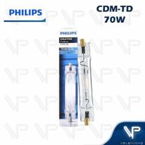 LÂMPADA VAPOR METÁLICO DUPLO CONTATO PHILIPS CDM-TD 70W 3000K(BRANCO QUENTE)RX7s