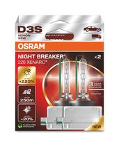 Lâmpada Veicular OSRAM D3S Xenon +220% de Brilho Pacote com 2