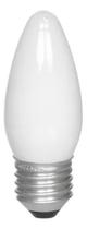 Lampada vela balao 60w x 127v e-27 leitosa
