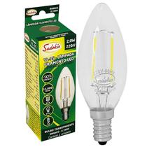 Lâmpada Vela Filamento Led 2W 220V E14 Branco Frio