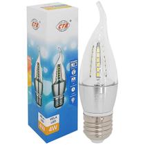 Lâmpada Vela Led 4w Bico Torto E27 Branco Frio Clara