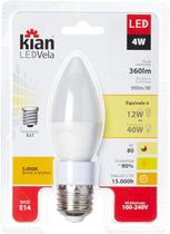 Lâmpada Vela Led 4w Biv E14/27 3000k Leitosa Kian