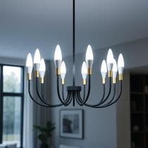 Lampada vela led leitosa 6w 6000k adaptador base e14 p/ e27