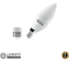 Lâmpada Vela Led Leitosa + Soquete E14/E27 6w Bivolt Luminatti