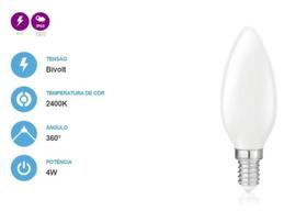 Lampada Vela Led Save Milk 4w 2400k E14 Se-375.2327