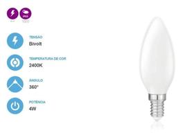 Lampada Vela Led Save Milk 4w 2400k E14 Se-375.2327 Lampada Vela Led Save Milk 4w 2400k E14 Se-375.2327