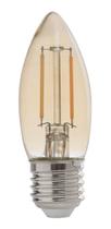 Lâmpada Vela Lisa Led Filamento E27 4w Retrô Lâmpada Vela Lisa Led Filamento E27 4w Retrô