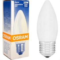 Lampada Vela Lisa Osram Silica 25Wx220V. - Kit C/5 Pecas