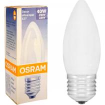 Lampada Vela Lisa Osram Silica 40Wx220V. - Kit C/5 Peca