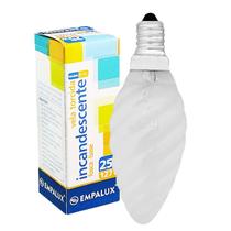 Lâmpada Vela Torcida incandesncete 25W 127V E14 Fosca