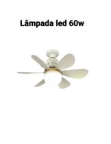 Lâmpada Ventilador Com Led Silencioso Bivolt 2 Em 1 E27 - Fan Ligth