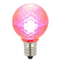 Lâmpada Vickerman G30 LED rosa E12, base de níquel, 0,45 W, pacote 25
