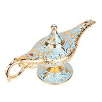 Lâmpada vintage Aladdin Magic Genie Lamp Caixa de joias em liga de zinco leve Lâmpada vintage Aladdin Magic Genie Lamp Caixa de joias em liga de zinco leve